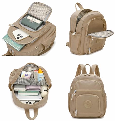 Mini Hiking Waterproof Backpack Purse for Women and Men,Travel Backpack 5L - color: Beige