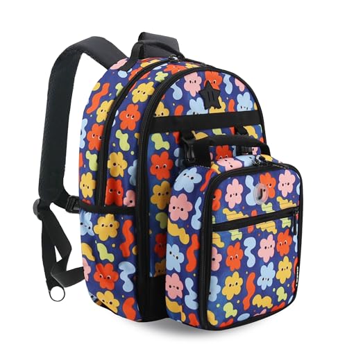 J World Duet Kids Backpack & Lunch Box Set For Boys & Girls Pre-K to Elementary School, Baby Cloud - color: Baby Cloud
