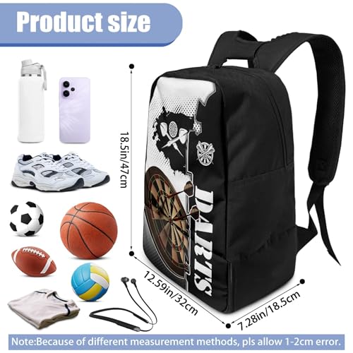 Boxing Dart Lightning Karate Baseball Sport Backpack Shoe Compartment Equipment Bags Gym Teenager Inner Pocket School Ball (Dart Design) - color: Dart Design