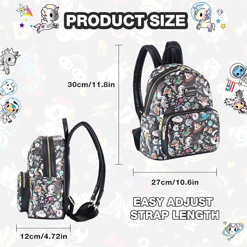 tokidoki Backpack for Women (Colorful Black) - color: Colorful Black