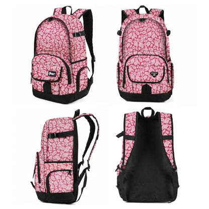 rickyh style School Backpack Travel Bag for Men & Women Lightweight College Back Pack with Laptop Compartmen - color: 04hongmao