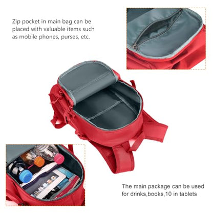 ArcEnCiel 10L/20L Mini X-Small Tactical Backpack MOLLE Daypack Gear Pack Camping Bag with Patch - color: Red, size: 10L