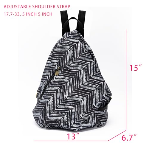 Black Butterfly Boho Backpack Purse for Women, Lightweight Fabric Daypack with Top Handle for Travel & Casual Daily Use - color: 40-black