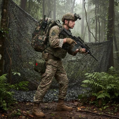 35L Tactical Backpack for Men, MOLLE Military Bug Out Bag, Waterproof Rucksack for Hiking with Hydration Port CP - color: Cp