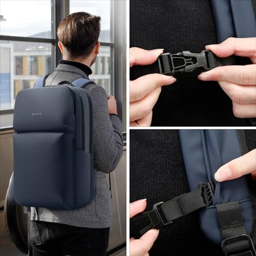 FUTURE AESTHETICS Smart Waterproof Travel Backpack Business Flight Approved Carry on Backpack for Men Women ，Large Capacity Laptop Backpack，Water Resistant Computer Backpack Fits 16 Inch Laptop(Blue) - color: Blue