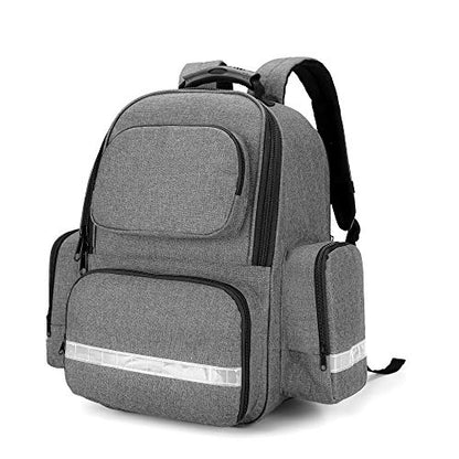 Trunab First Responder Bag Trauma Backpack Empty, Medical Emergency Kits Storage Jump Bag Pack for EMT, EMS, Police, Firefighters, Safety Officers - Patented Design Grey | Medical Emergency Kits Storage, Jump Bag Pack, For EMT, EMS, Police, Firefighters,
