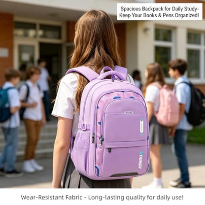 Minimalist Modern Spacious Backpack with Durable Multi-Pocket Design, Stylish Anti-Theft Ultra-Light Daypack (purple) - color: Purple