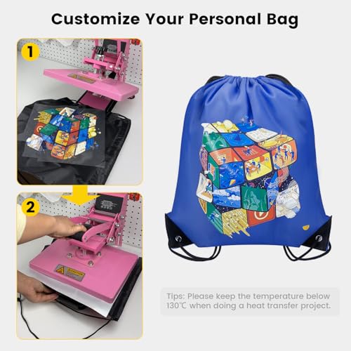 Vorspack 100 Pcs Drawstring Bags Bulk - Lightweight Drawstring Backpack, Cinch Bag for Party Sport Gym Trip Gift - Blue - color: Blue