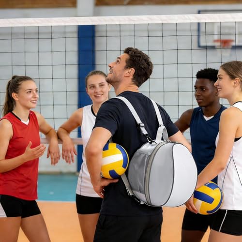 Soccer Backpack, With Smart Storage Solution, 19x25x31cm, Mult-Purpose Ball Bag, Multipurpose Sports Backpack, Waterproof Material, For Volleyball, Gym, Daily Use, Travel, School, Competition, Youth - size: Gray
