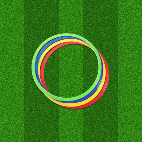 BESTonZON 4pcs Versatile Training Aid Soccer Agility Rings Plastic Training Circles for Enhanced Coordination Sports Performance