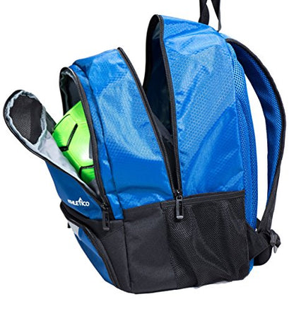 Athletico Youth Soccer Bag - Soccer Backpack & Bags for Basketball, Volleyball & Football | Includes Separate Cleat and Ball Compartment - color: Blue