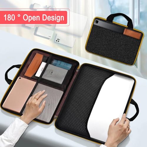Hseok Laptop Case for MacBook Pro 14 inch TSA Sleeve Handbag,Black-Yellow - color: Black-yellow