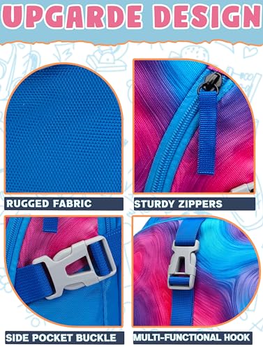 BLUEFAIRY High School Backpack for Girls Boys Middle School Bookbag for Kids Back to School Bag for College with Large Compartment Casual Daypack Mochilas para Niñas Adolescentes 18" Tie Dye Blue - color: Sky Blue