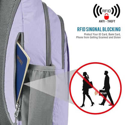 G4Free Sling Bag for Men and Women, RFID Blocking Crossbody Bag, Lightweight Sling Backpack for Travel, Hiking, Walking and Daily Use - color: Taro Purple