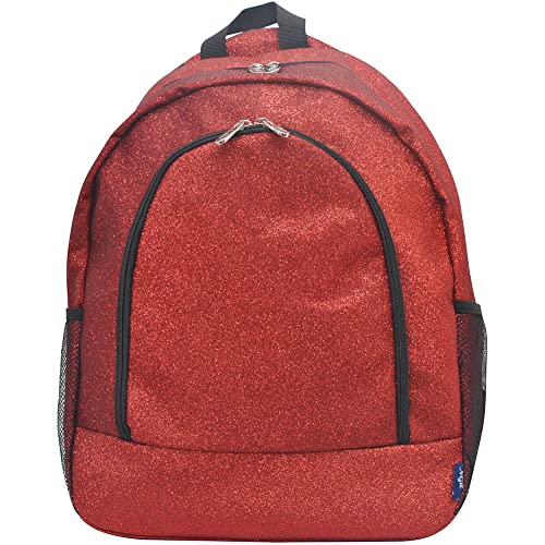 NGIL Canvas School Backpack (Glitter-Red) - color: Glitter-red