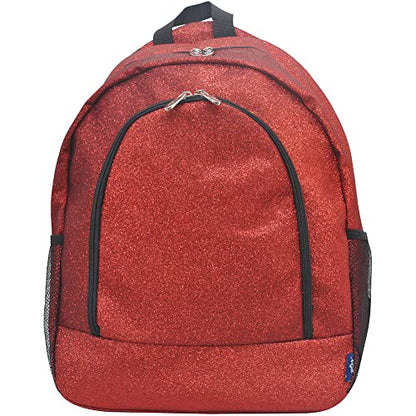 NGIL Canvas School Backpack (Glitter-Red) - color: Glitter-red