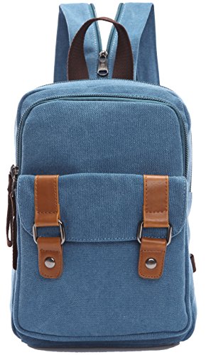 Arbag Small Cute Backpack Vintage Casual Canvas Shoulder Bag Daypack 8528bag,Skyblue - color: Skyblue