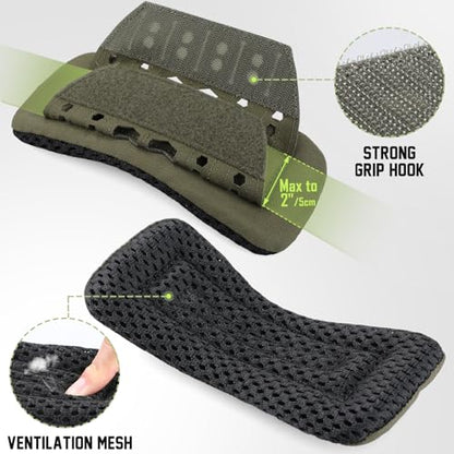 WYNEX Shoulder Strap Pad for Vest Carrier, 2 Pack Tactical Plate Shoulder Pads Strap Cushion Vest Accessories Shoulder Pads Soft Mesh Pads with Tactical Gear for Men - color: Army Green