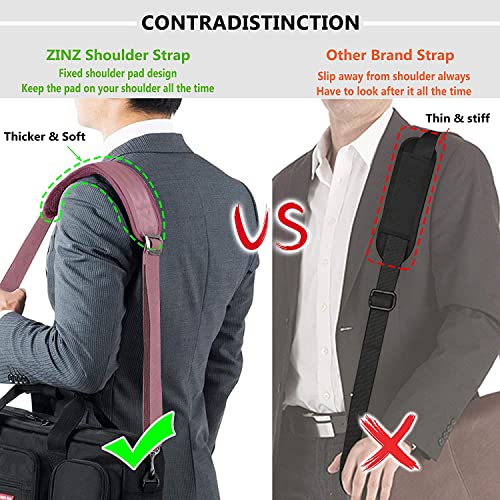 ZINZ Bag Shoulder Strap, Padded Adjustable Shoulder Strap Replacement - color: Pink, size: 57"