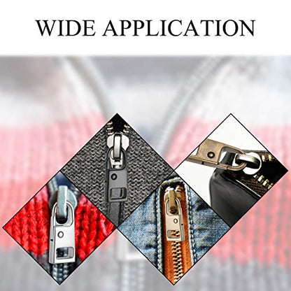 WILLBOND 8Pcs Zips,Black, Silver, Gun-Black, Platinum, Light Gold, Bronze - style: Black, Silver, Gun-Black, Platinum, Light Gold, Bronze