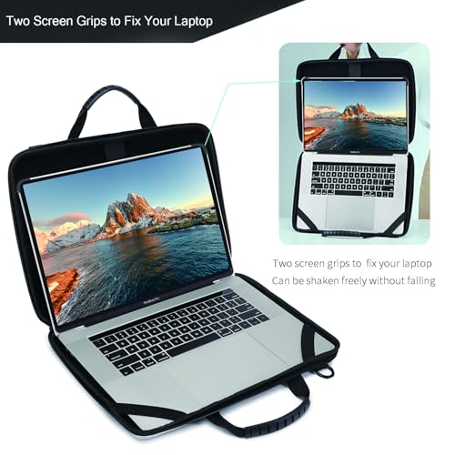 Laptop Case Hard Shell Laptop Bag for Men Women with Shoulder Strap - color: Silver, size: 14.1-15.6 inch laptop case