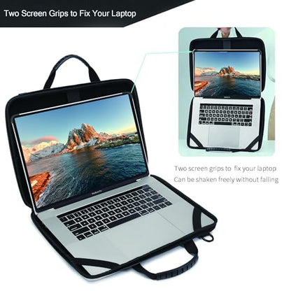 Laptop Case Hard Shell Laptop Bag for Men Women with Shoulder Strap - color: Silver, size: 14.1-15.6 inch laptop case