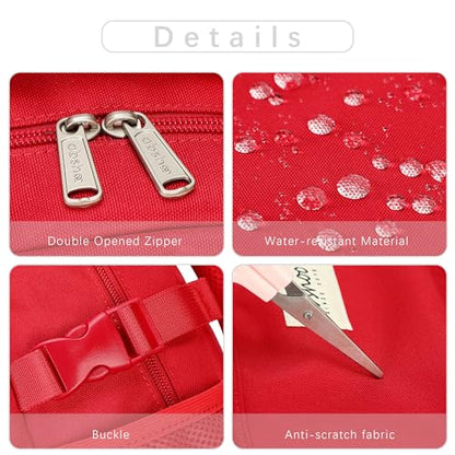 abshoo Large Heavy Duty Backpack For School College Bookbag Casual Multi Pocket Travel Backpacks - color: Red