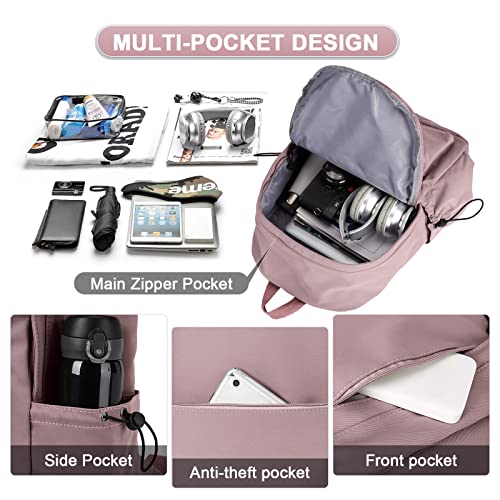 Backpack Lightweight bag Waterproof college backpacks for cute Aesthetic backpack Casual Daypack for Men Women(Purple) - color: A-purple
