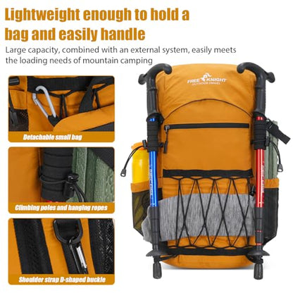 Bseash 30L Lightweight Hiking Backpack, Outdoor Sport Waterproof Travel Bag Daypack for Cycling Climbing Skiing (Khaki) - color: Khaki