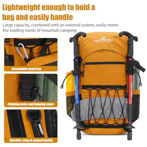 Bseash 30L Lightweight Hiking Backpack, Outdoor Sport Waterproof Travel Bag Daypack for Cycling Climbing Skiing (Light Blue) - color: Light Blue