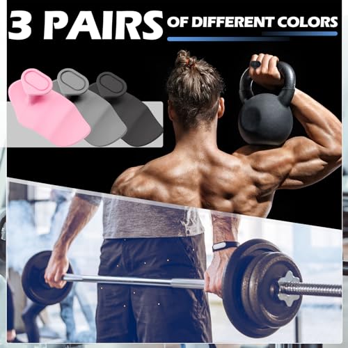 Anti-Slip Workout Grips, 6Pcs Ergonomic Rubber Hand Protector Gloves for Strength Training and Exercise,Weight Lifting,Dumbbell,Deadlift,Bar Pad Pull Up Grippers