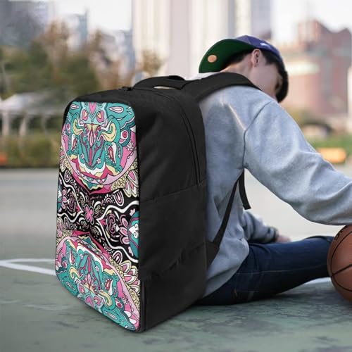 Basketball Backpack With Separate Ball Compartment And Shoes Fit Basketball Volleyball Football - color: Mandala