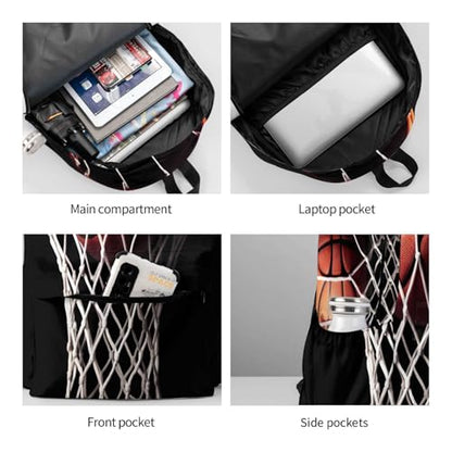 Basketball Travel Backpack for Men Women 15.6 inch Laptop Backpack Casual Daypack for Weekender - color: Basketball
