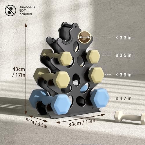 5-Tier | 4-Tier Dumbbell Rack Only Weight Racks For Free Weights Dumbbell Tower (No Dumbbells Rack Only) - size: 4-Tier Rack Only