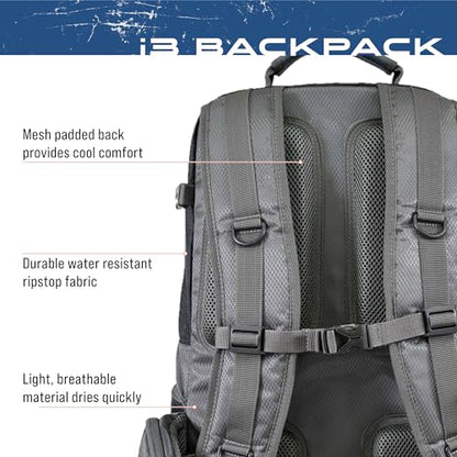 FROGG TOGGS i3 Fishing Backpack, Tackle Storage, Includes 3-3600 Bait Trays - color: Black
