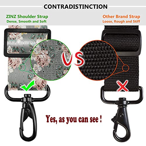 ZINZ Bag Shoulder Strap, Padded Adjustable Shoulder Strap Replacement - color: Light Rose, size: 57"