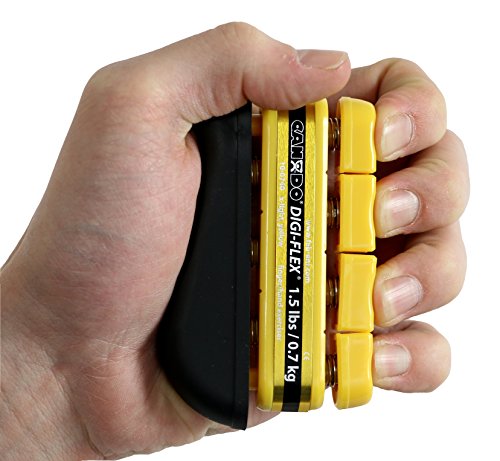 CanDo Digi-Flex Hand and Finger Exerciser Yellow-X-Light - For Dexterity, Strength, and Flexibility for Fingers, Hands, and Forearms