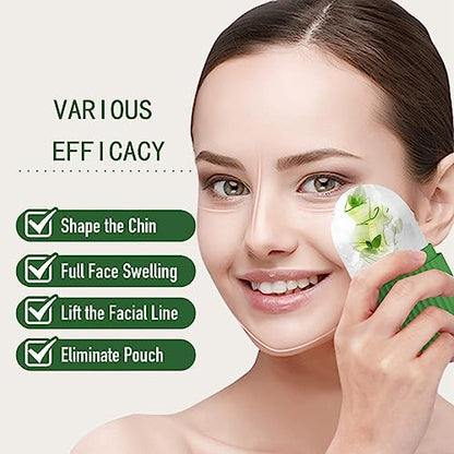 XHJRI Ice Roller Massager for Face, Eyes and Neck - Naturally Condition Skin, De-Puff Eye Bags, Reduce Migraine Pain - Reusable Silicone Ice Mold (Green) - color: Green