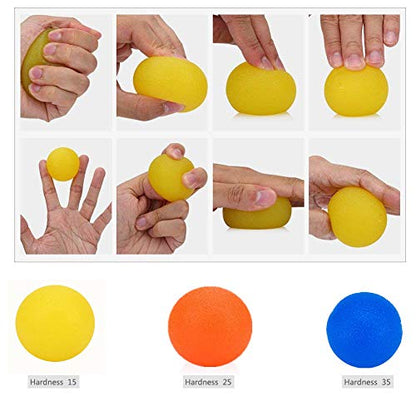 3-pack Stress Relief Balls. Hand Exercise Balls. Hand Therapy Balls. Hand Grip Balls Hand Squeeze Balls Kits for Physical Rehabilitation & Grip Strengthene