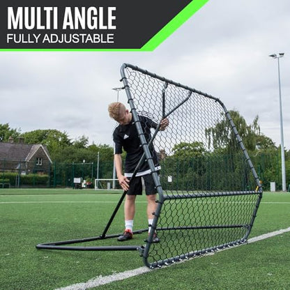 QuickPlay Pro Soccer Rebounder Net (2 Sizes) - Ball Rebounder Soccer Net, Heavy Duty, Adjustable Angle, with Galvanized Steel Frame & Rubber Feet, Soccer Training Equipment for Grass, Turf & Indoors - style: 5x5'