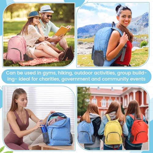 Jexine 10 Pcs Backpacks in Bulk 16.5 Inches Back Pack Basic Backpack for Adult Lightweight Outdoor Travel Book Bags(Sunny Pastel) - color: Sunny Pastel