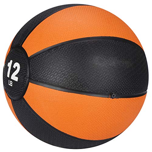 LEMY Medicine Ball Exercise Weighted Fitness Ball Non-Slip Grip for Core Strength, Workouts Exercise Balance Training, Coordination Fitness