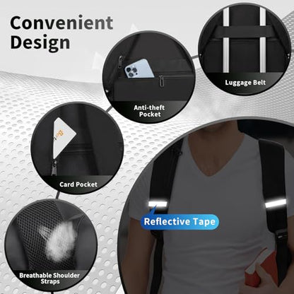 BERTASCHE Backpack with Lunch Compartment, 15.6 inch Laptop Backpack - size: 15.6 in-lunch compartment