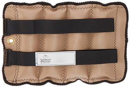 Sammons Preston Cuff Weight, 10 lb, Beige, 2 Velcro Strap & D-Ring Closure, Grommet for Easy Hanging, Lead Free Steel Ankle & Wrist Weights, For Strength Building & Injury Rehab, Sold Individually - style: 10 lbs.