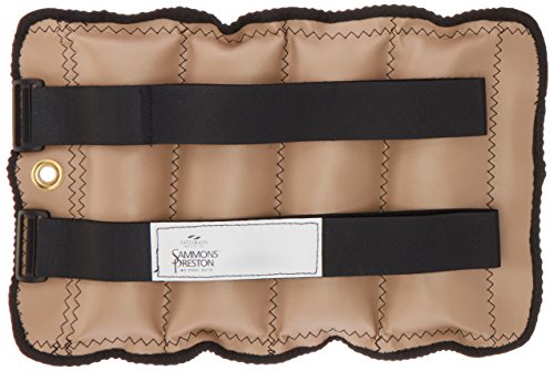 Sammons Preston Cuff Weight, 10 lb, Beige, 2 Velcro Strap & D-Ring Closure, Grommet for Easy Hanging, Lead Free Steel Ankle & Wrist Weights, For Strength Building & Injury Rehab, Sold Individually - style: 10 lbs.