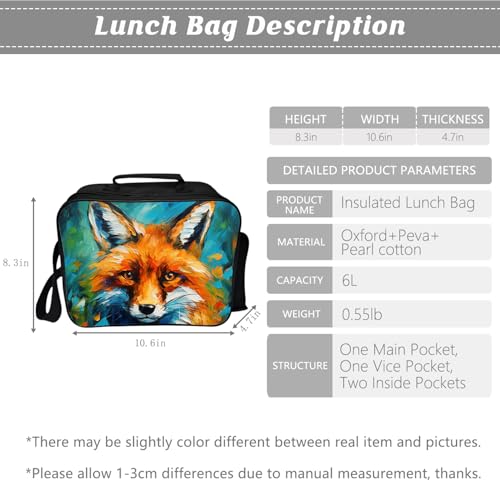 Kids Backpack School Bookbag 16inch Schoolbag With Lunch Box Bag And Pencil Case Set For Boys Girls - color: Fox
