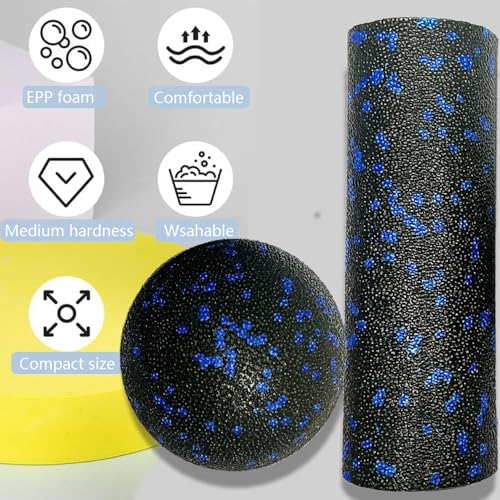 Extra Mini Foam Roller - High Density Massage Roller, Extra Small Yoga Roller for Physical Therapy, Myofascial Release, Deep Tissue & Muscle Recovery of Arms and Legs - color: Blue