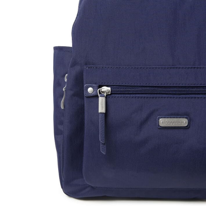 Baggallini Womens With Rfid Phone Wristlet All Day Backpack, Navy, One Size US - color: Navy