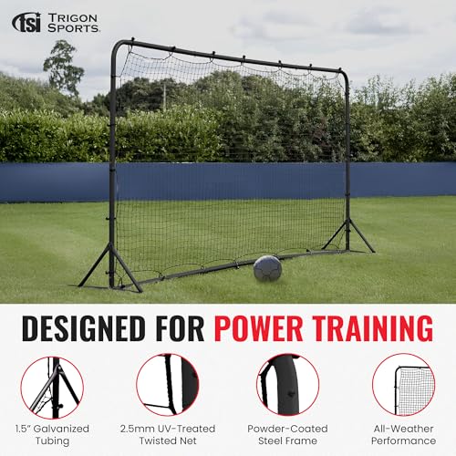 Trigon Sports Soccer Rebounder Net, 6’ x 12’ Bounce Back Net Soccer Goals for Backyard, Easy Setup, Kick Back Trainer for Passing, Ball Control & Volley Practice for Kids, Teens & Adults