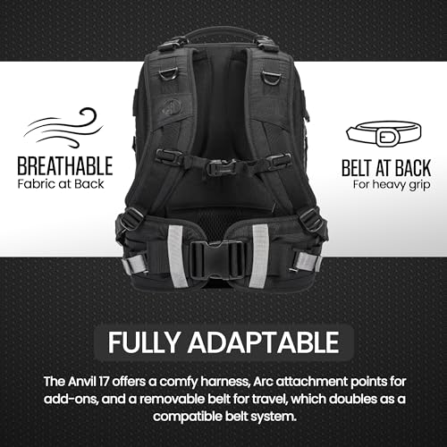 Tamrac Anvil 17 Camera Backpack for Photographers, DSLR Camera Bag with Laptop Compartment, Professional Photography Backpack, Camera Bag with Tripod Holder, Camera Carrying Case, Black - style: Anvil 17